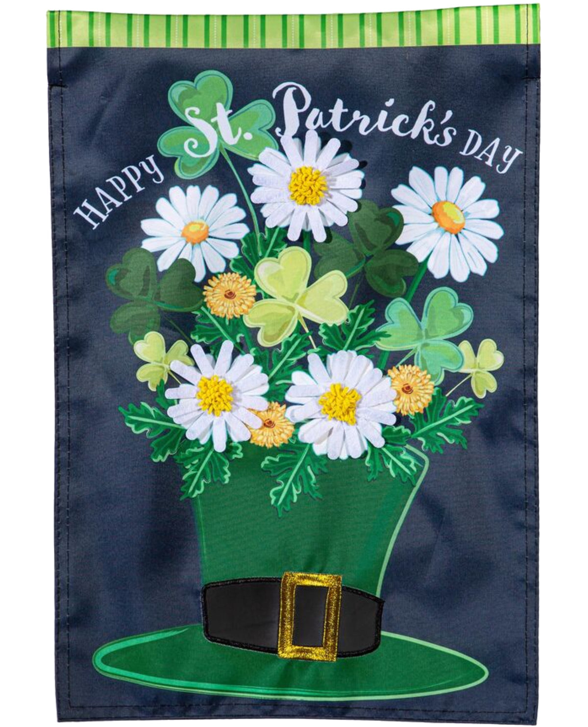 Evergreen St.Patricks Day Floral Garden Flag