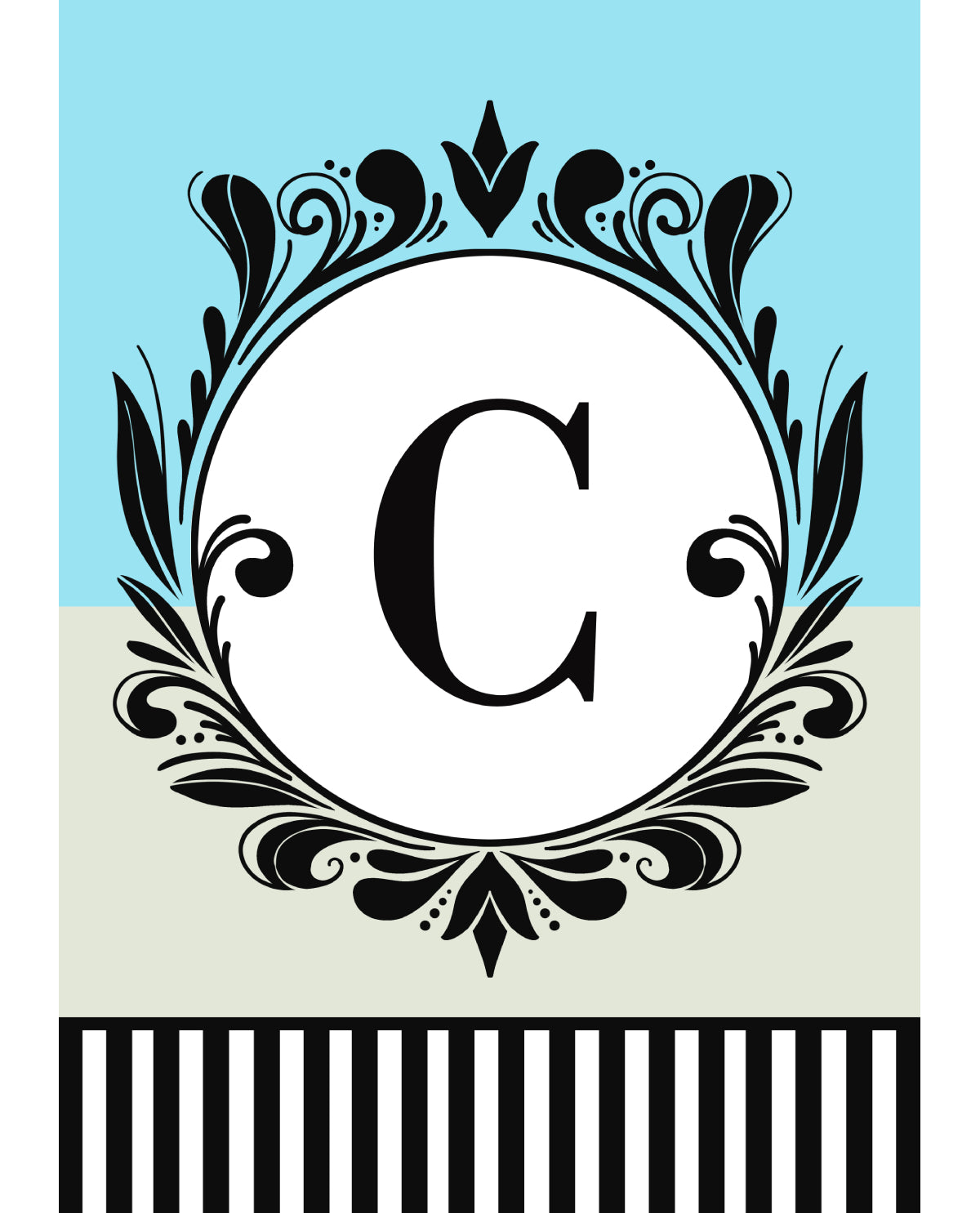 Classic Monogram Garden Flag