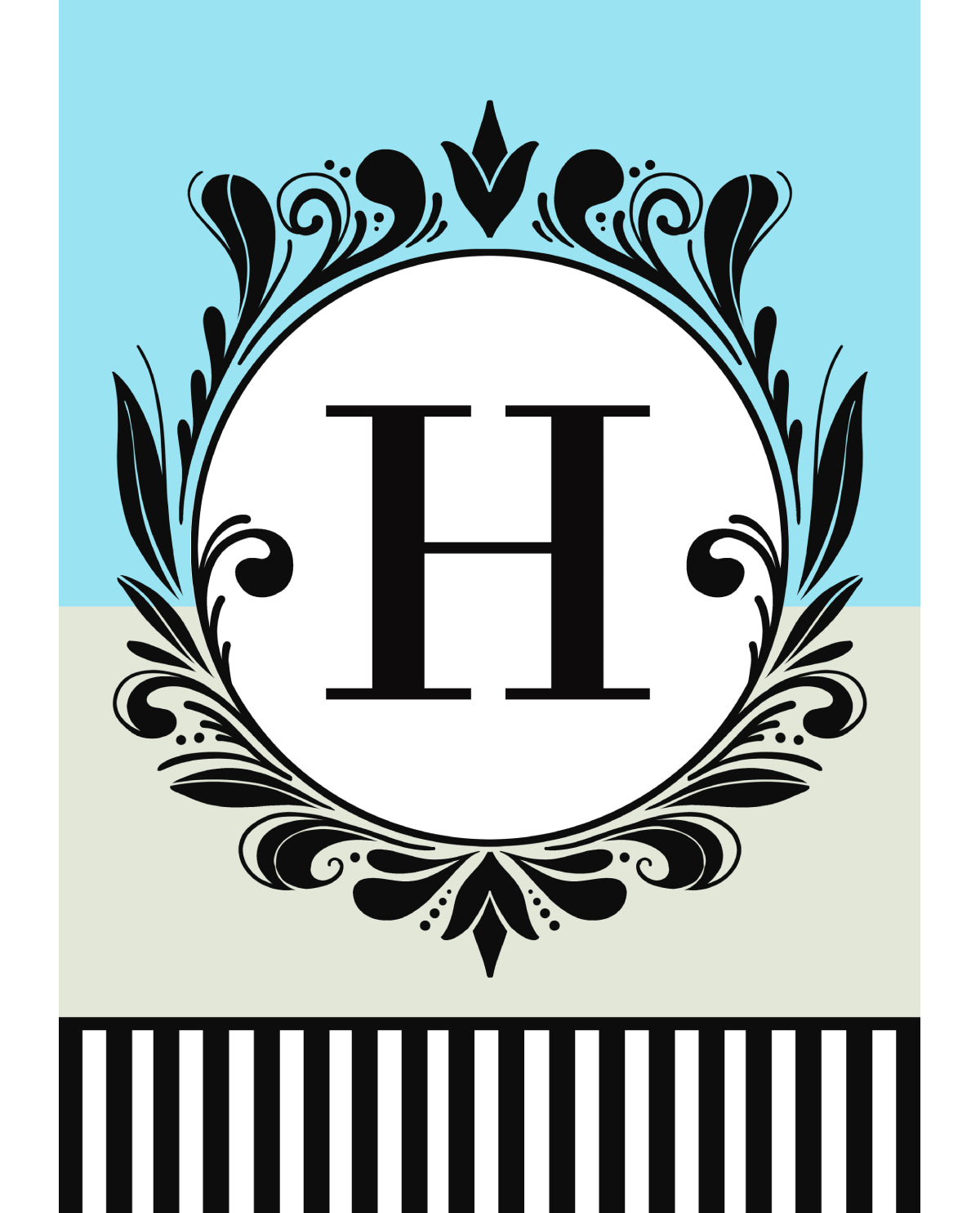Classic Monogram Garden Flag