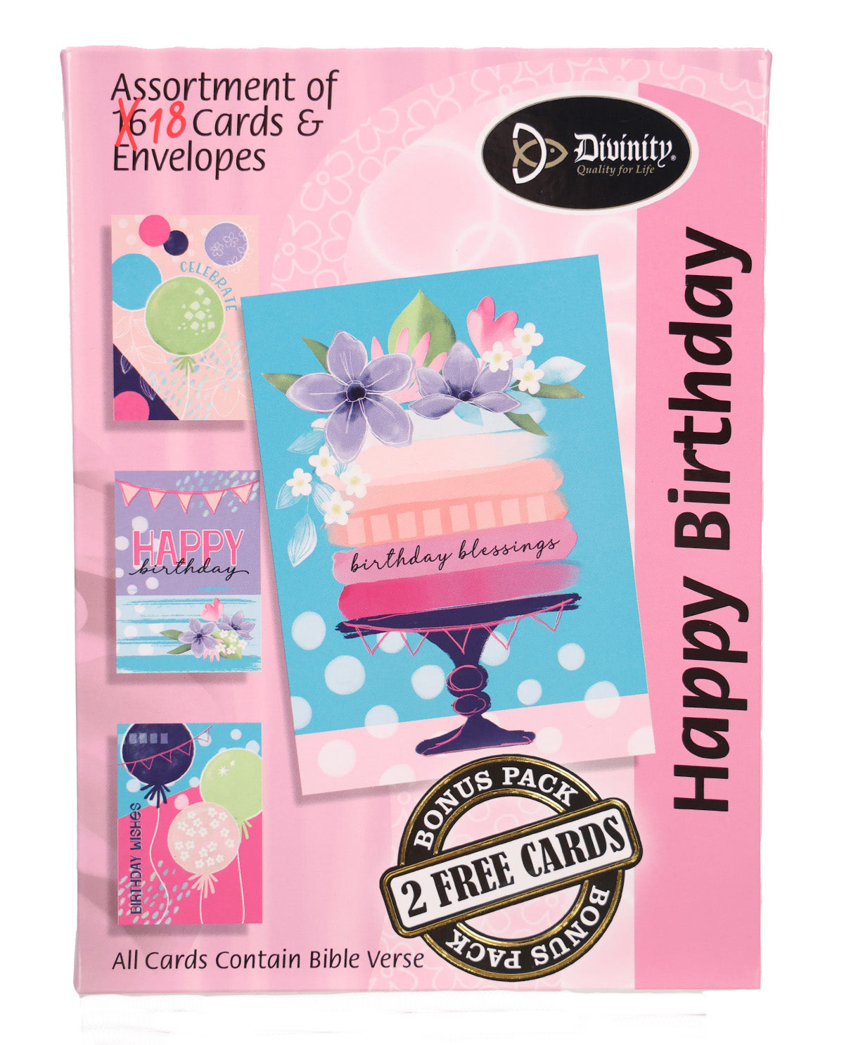Nicole Brayden Gifts 18 Count Happy Birthday Floral Cards