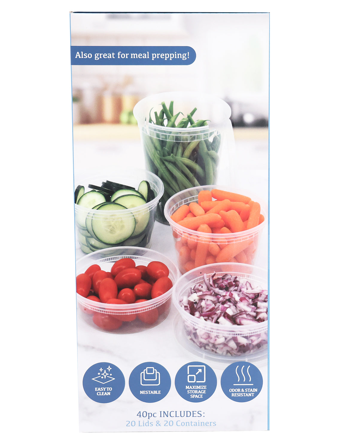Clear 40pc. Round Plastic Food Container Set
