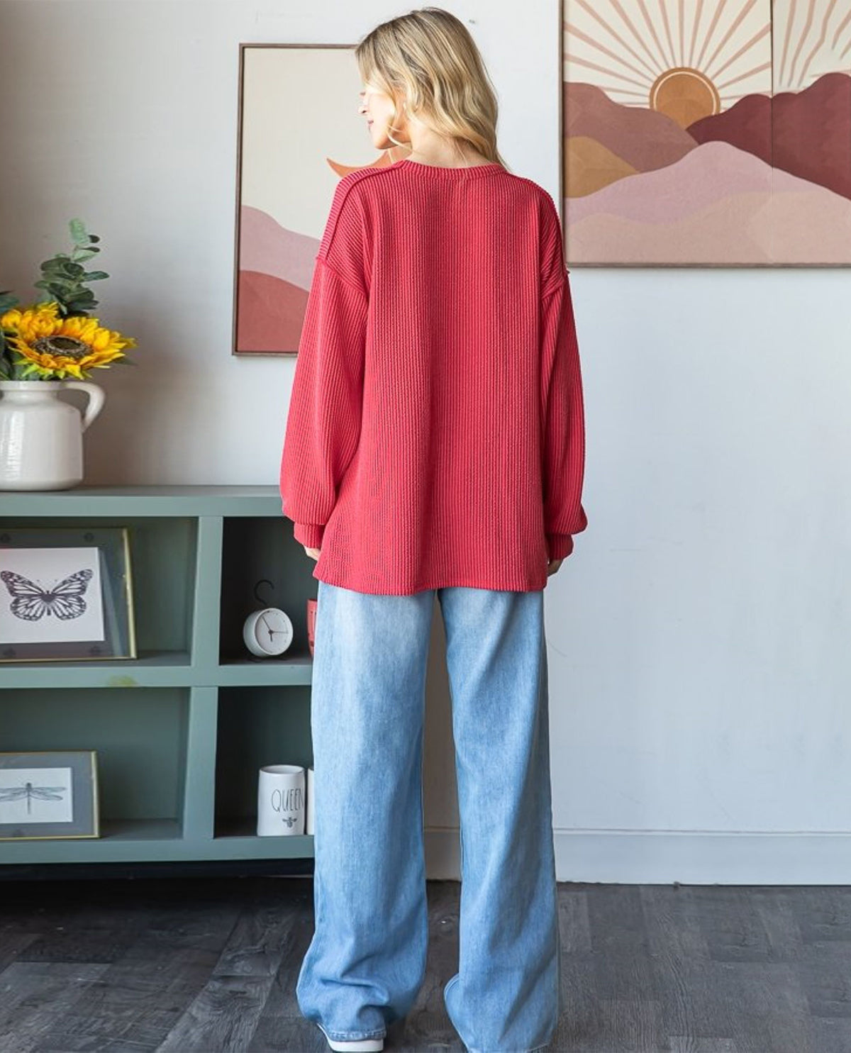 Merry Christmas Urban Ribbed Long-Sleeved Top