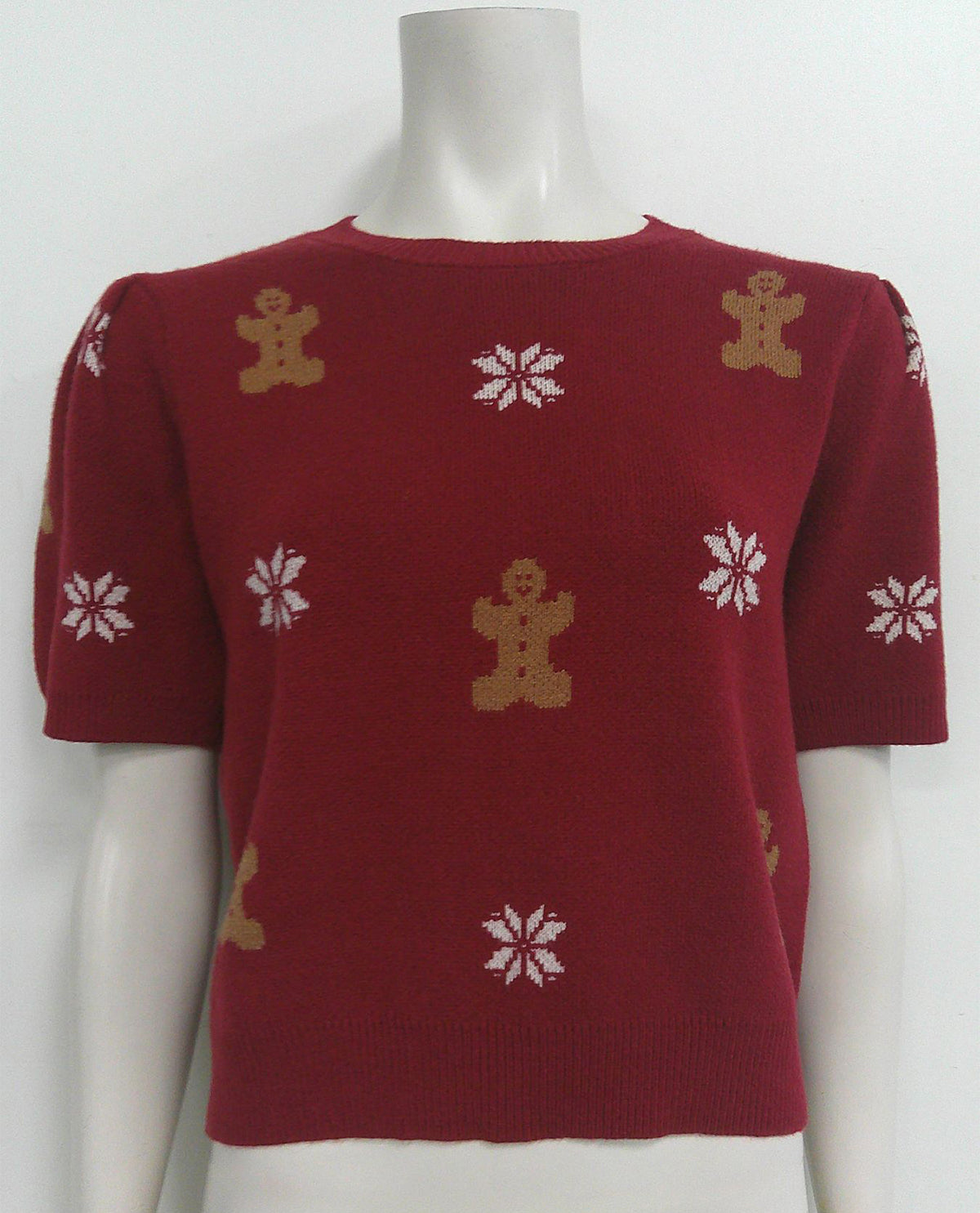 She and Sky Short Sleeve Gingerbread Sweater