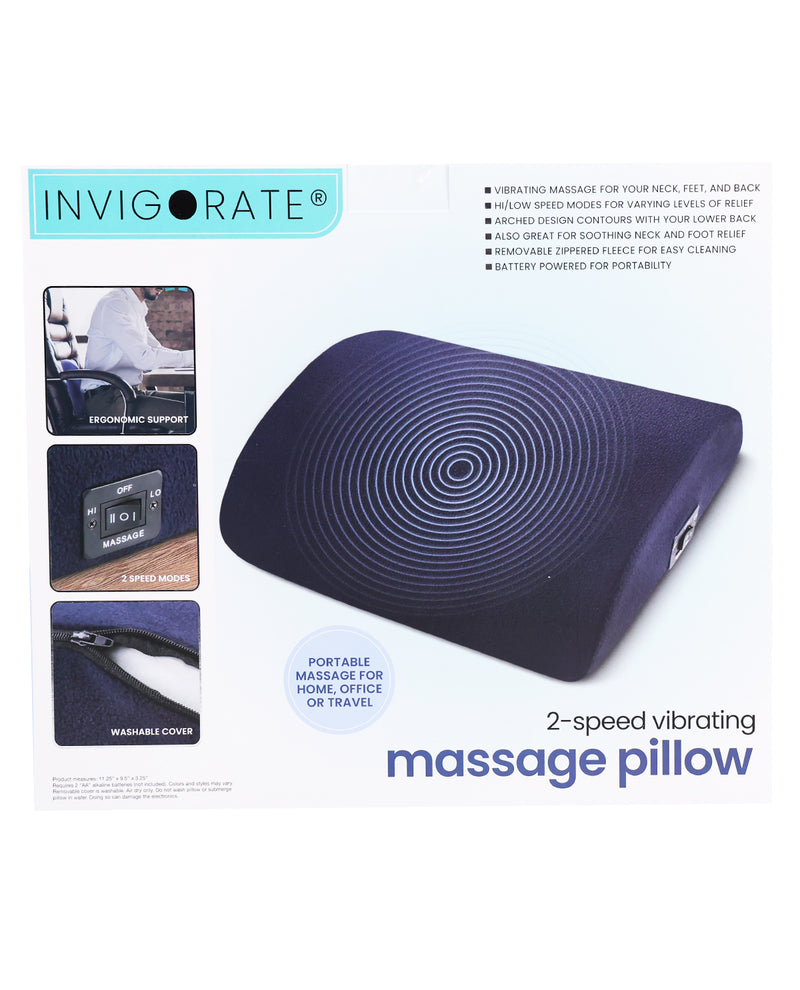 Two-Speed Vibrating Massage Pillow