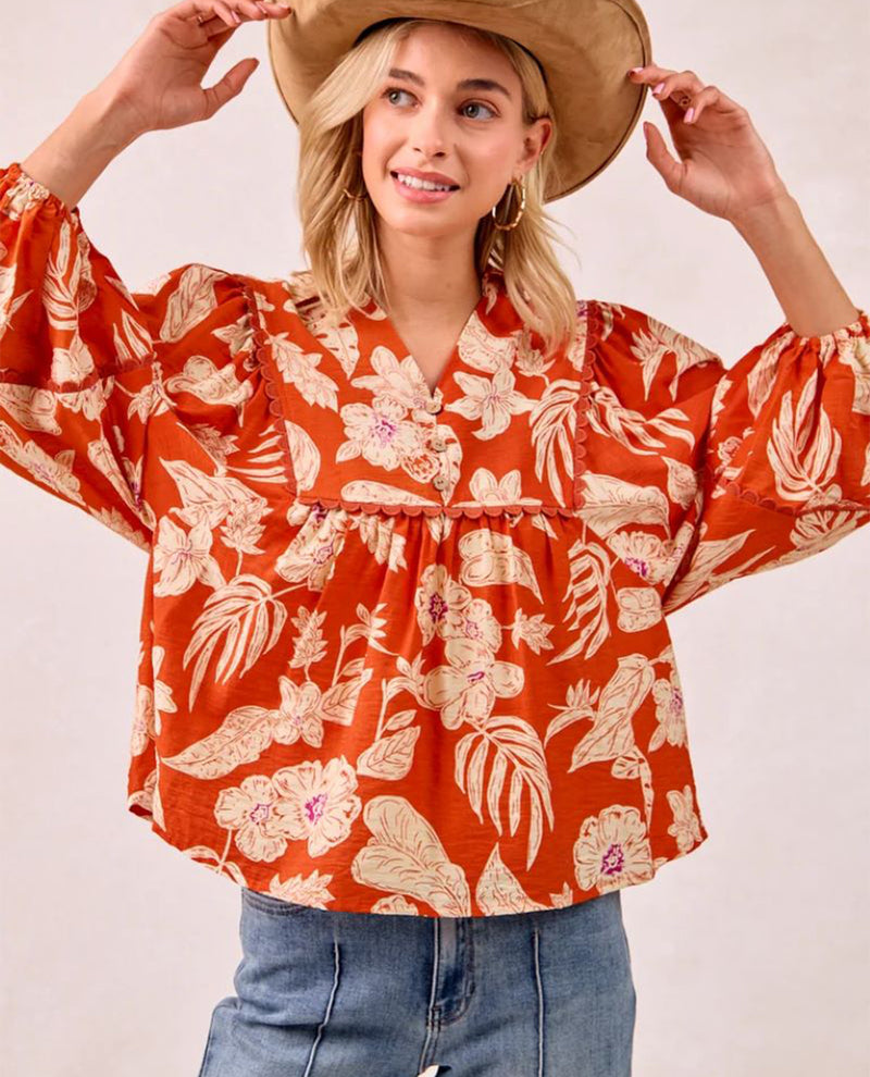 Bibi Floral Print Top