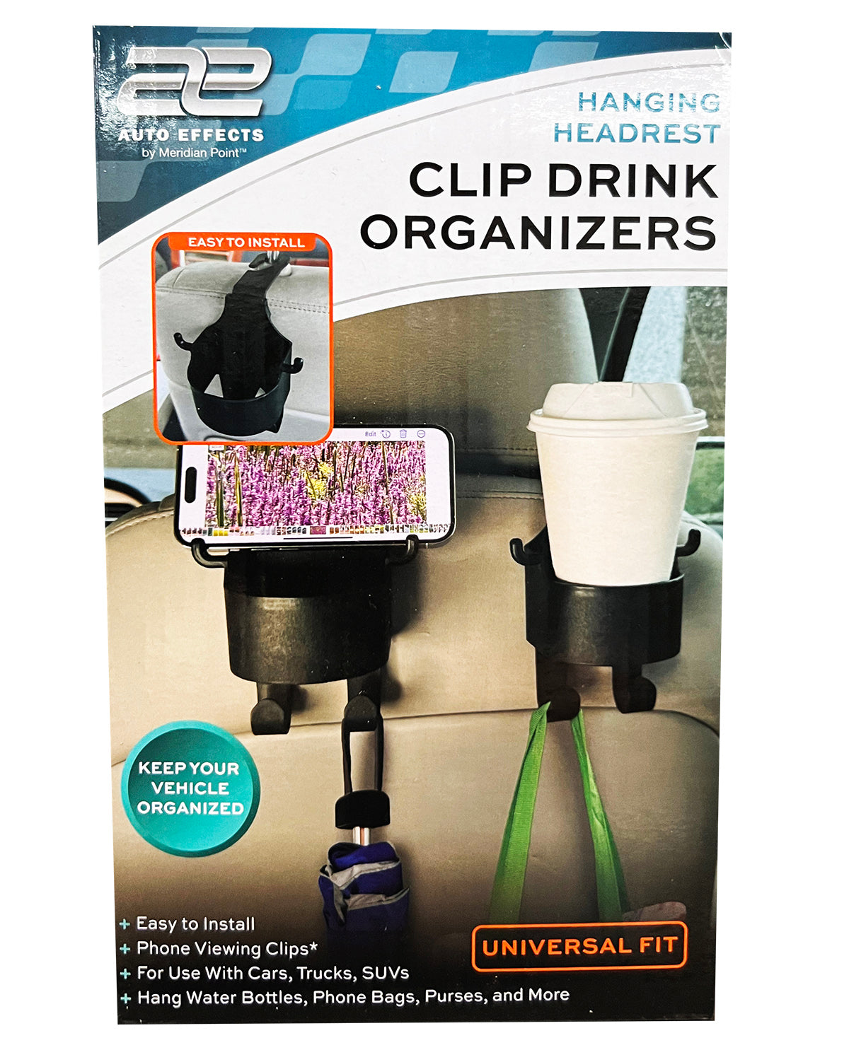 Hanging Headrest Clip Drip Drink Organizers
