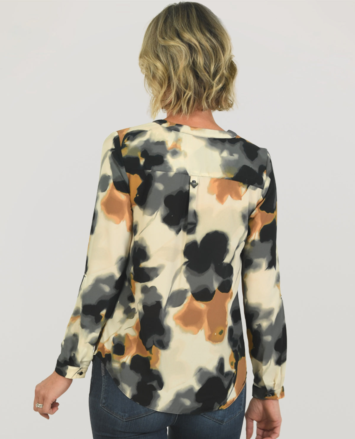 Zac & Rachel Abstract Print Crepe Top