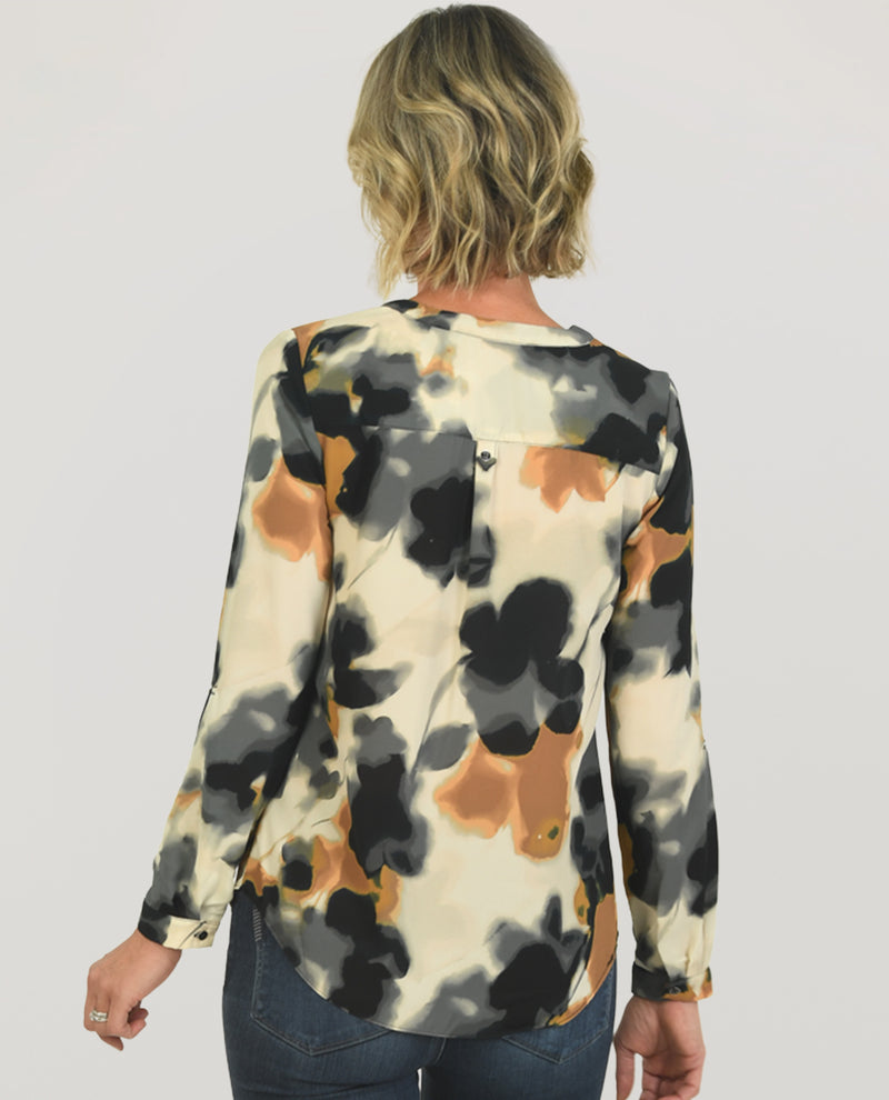 Zac & Rachel Abstract Print Crepe Top
