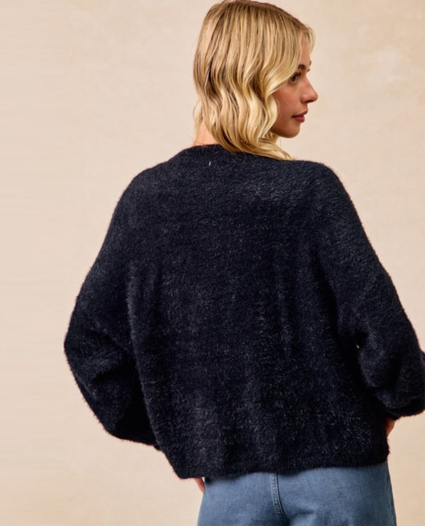 Bibi Bow Sweater Black/Ivy