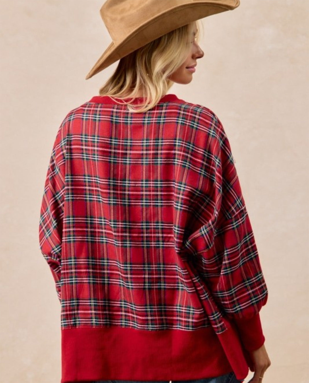Bibi Merry Plaid Sweatshirt