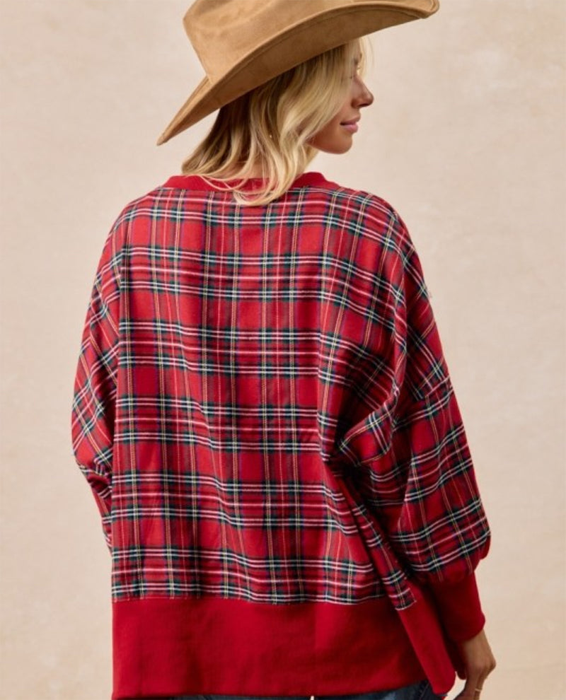 Bibi Merry Plaid Sweatshirt