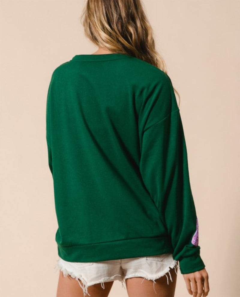 Bibi Sequin Christmas Gift Sweatshirt