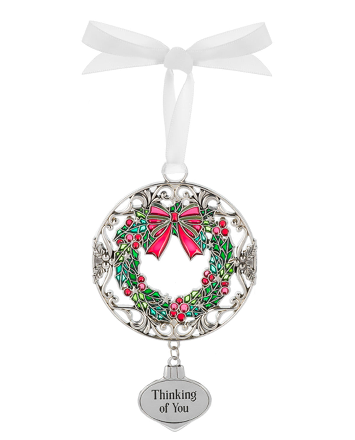 Silver Scene Christmas Ornament