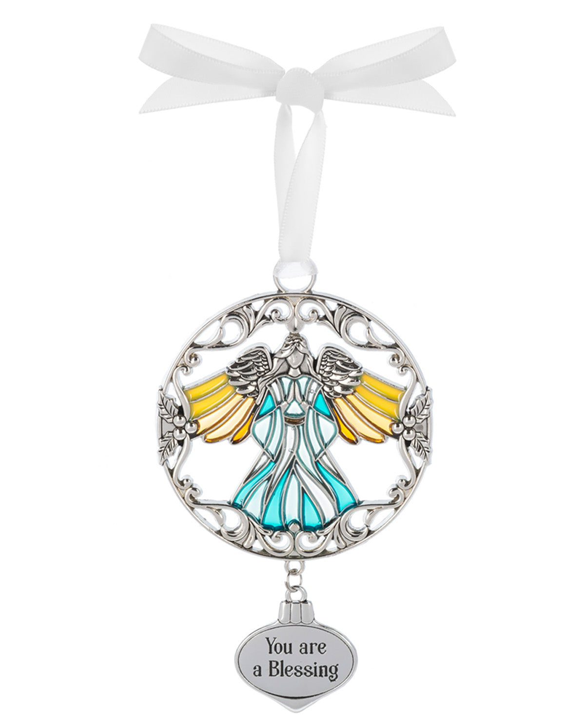 Silver Scene Christmas Ornament