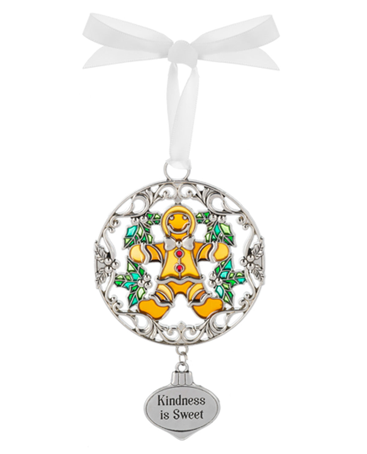 Silver Scene Christmas Ornament