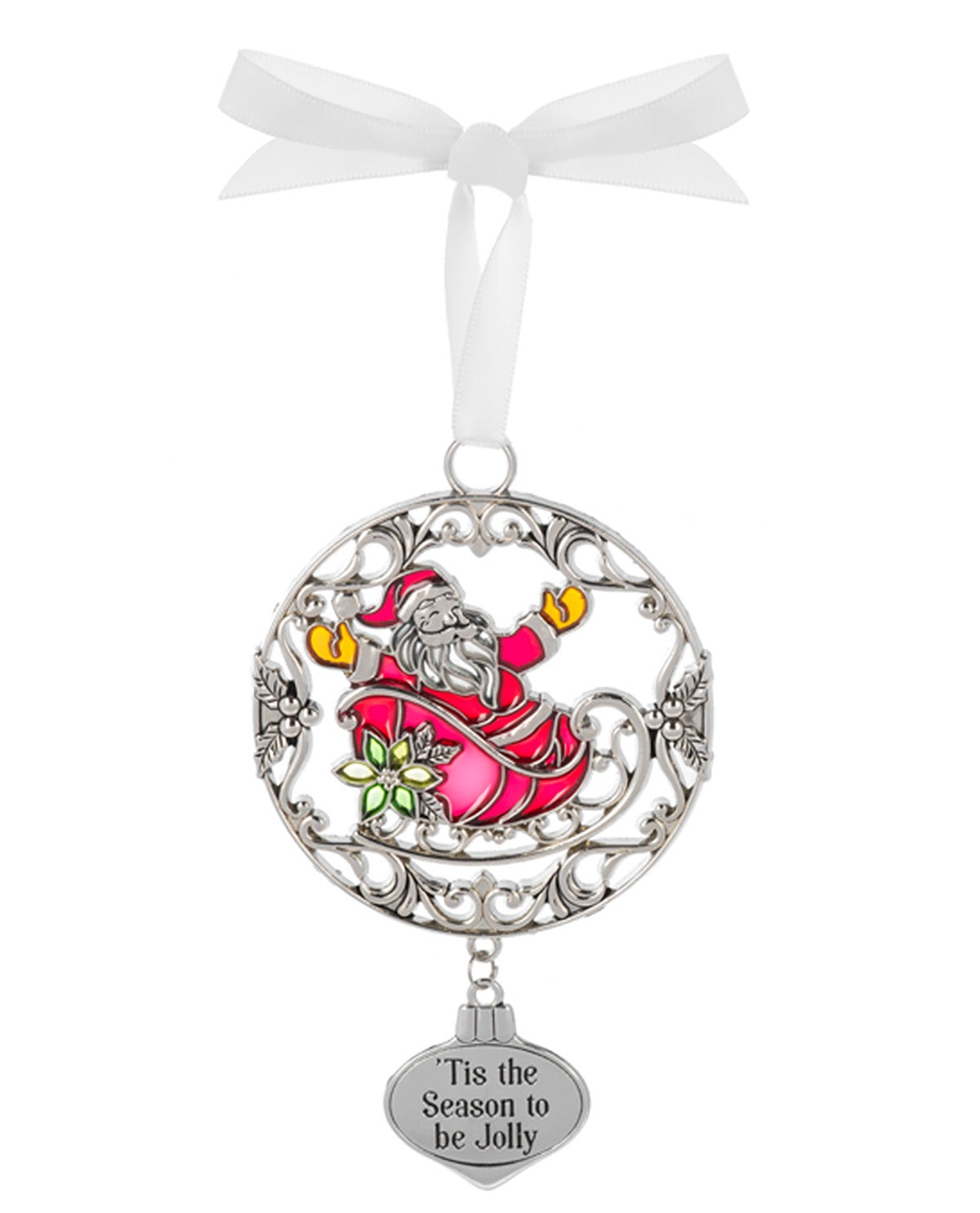 Silver Scene Christmas Ornament