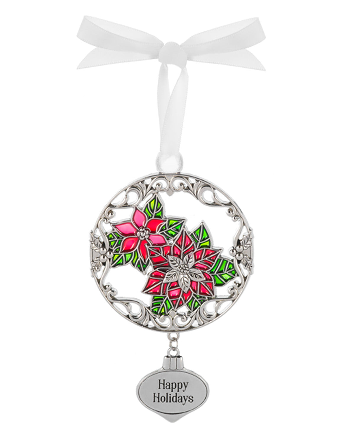 Silver Scene Christmas Ornament