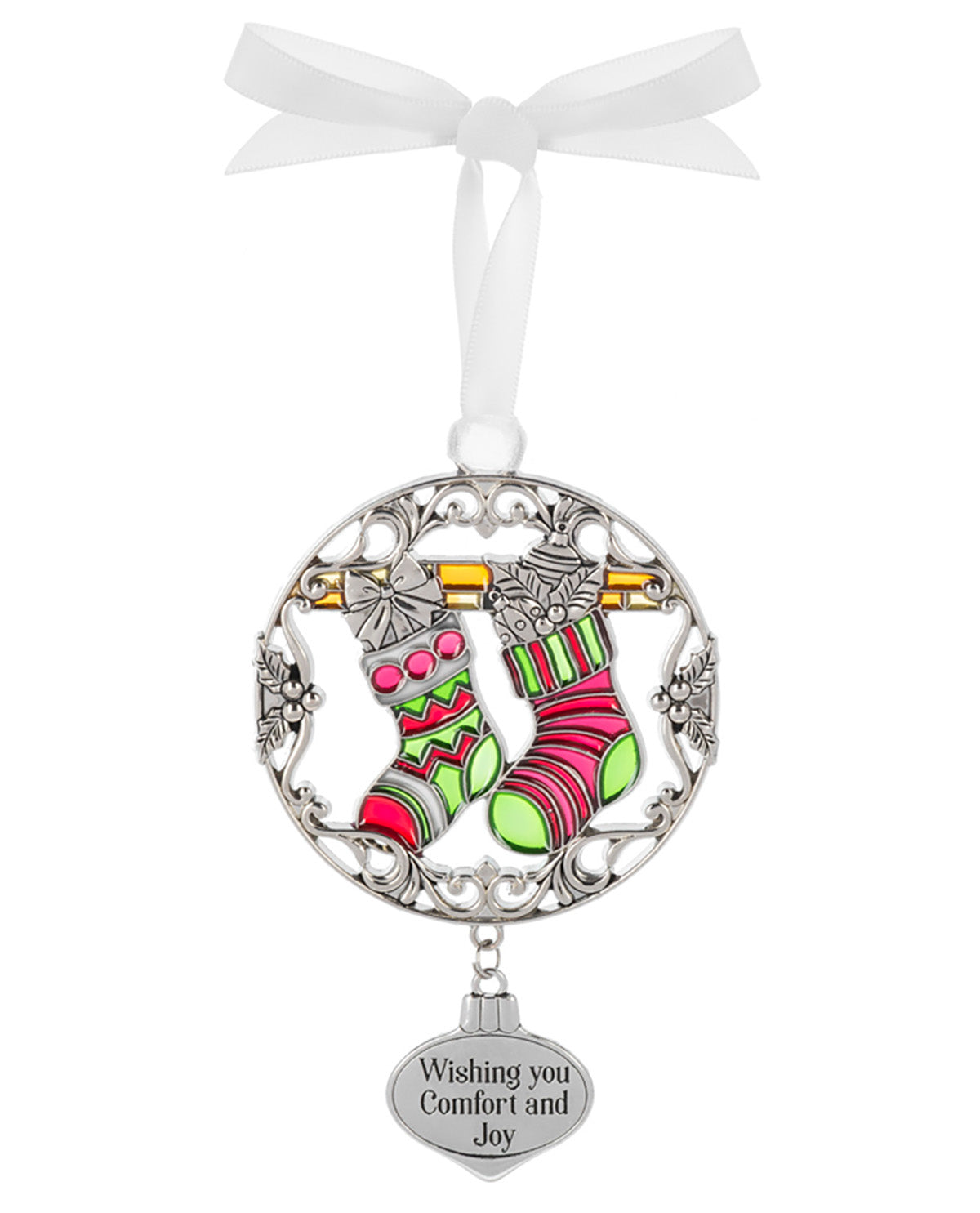 Silver Scene Christmas Ornament