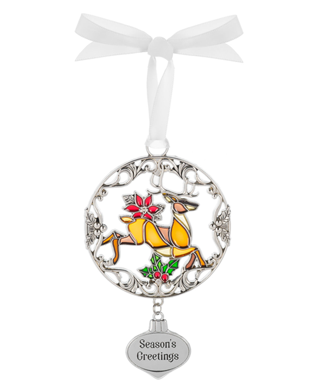 Silver Scene Christmas Ornament