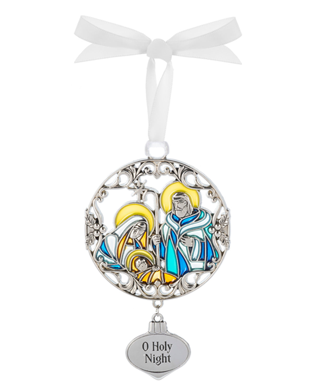 Silver Scene Christmas Ornament