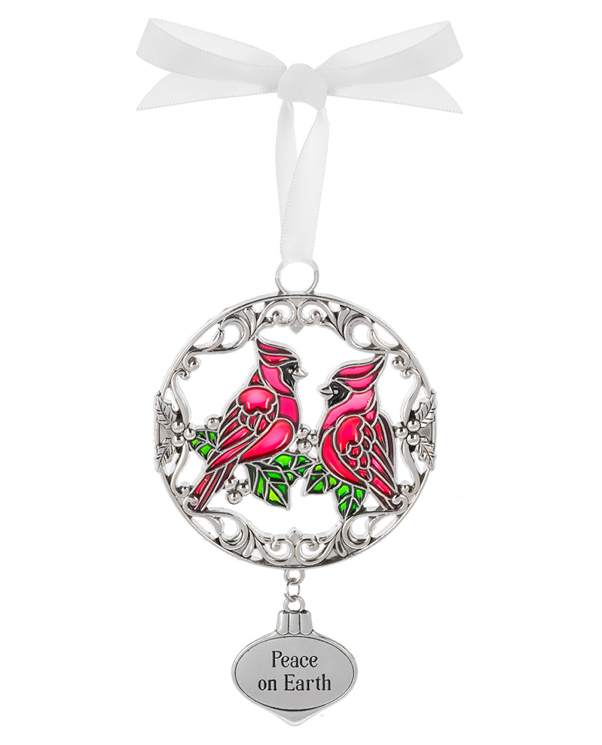 Silver Scene Christmas Ornament