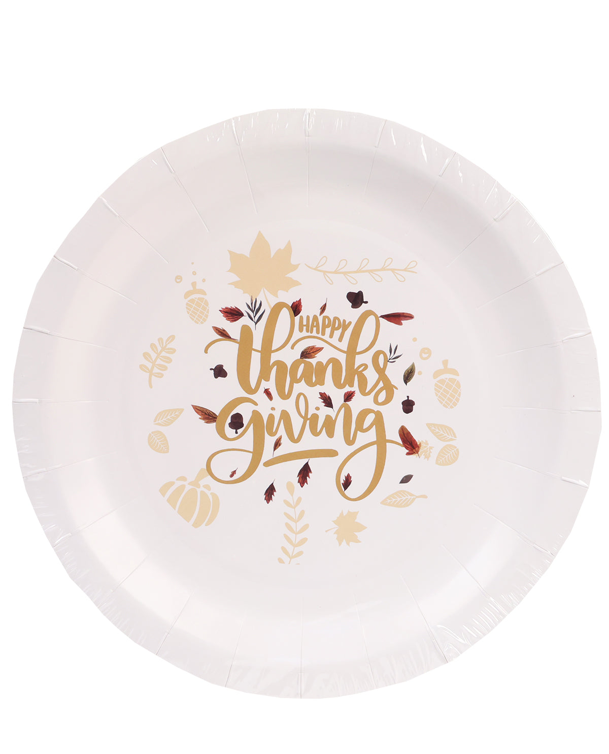 24-Pack Happy Thanksgiving Dinner Plates
