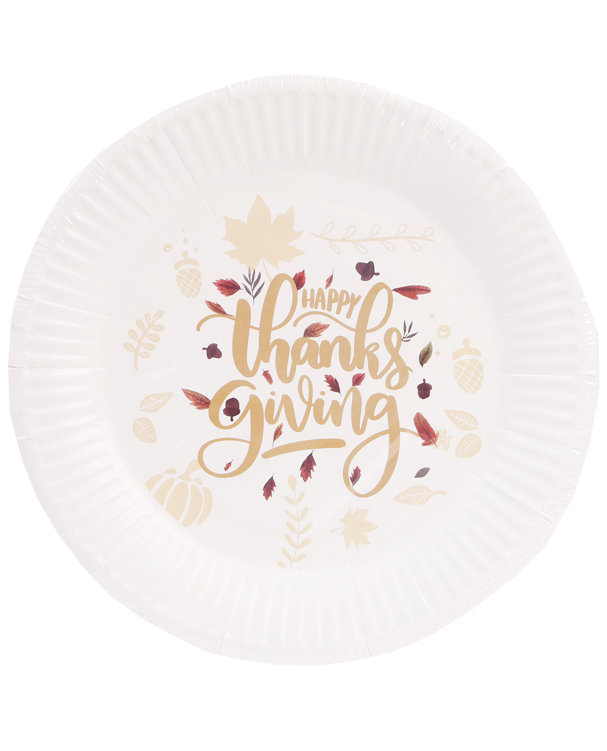 36-Pack Happy Thanksgiving Dessert Plate Set