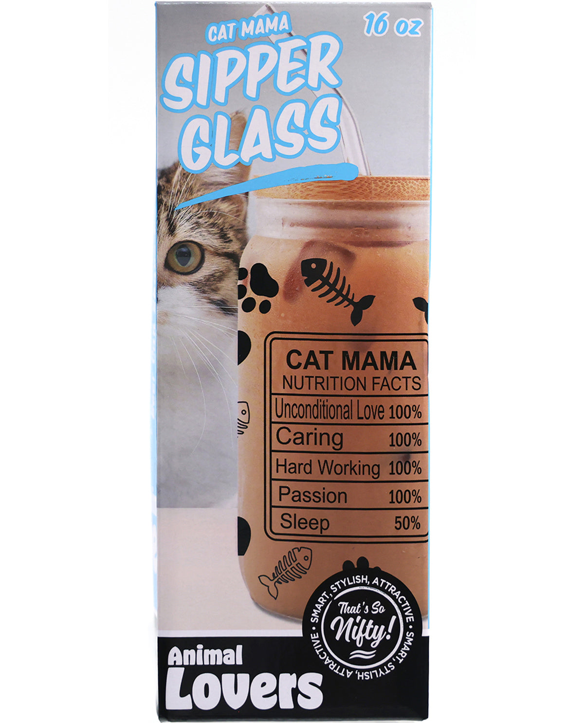 Cat Mama Sipper Glass