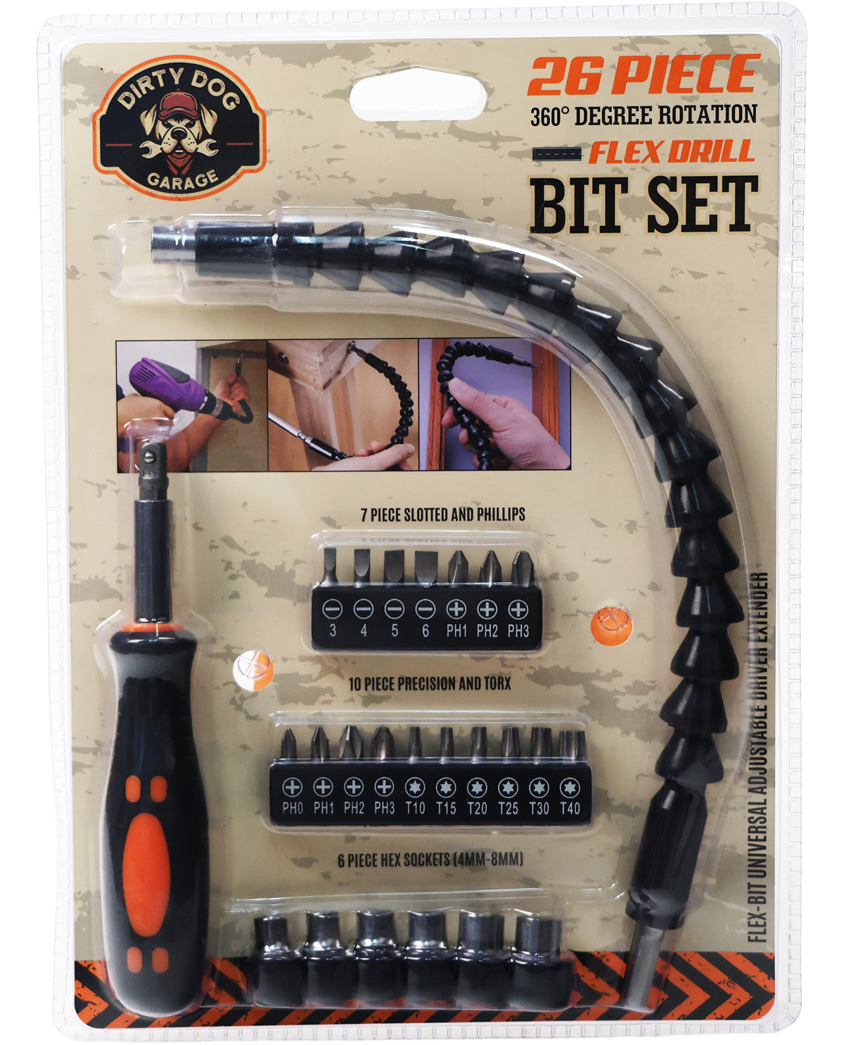 Screwdriver Flex Drill Bit Set