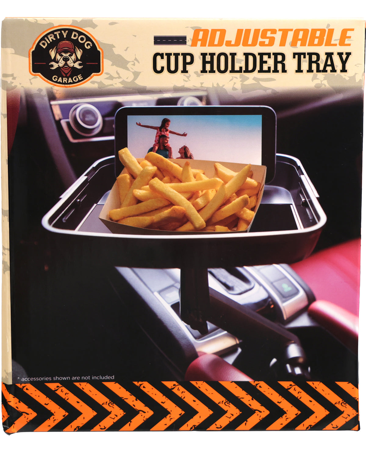 Adjustable Automotive Cup Holder Tray