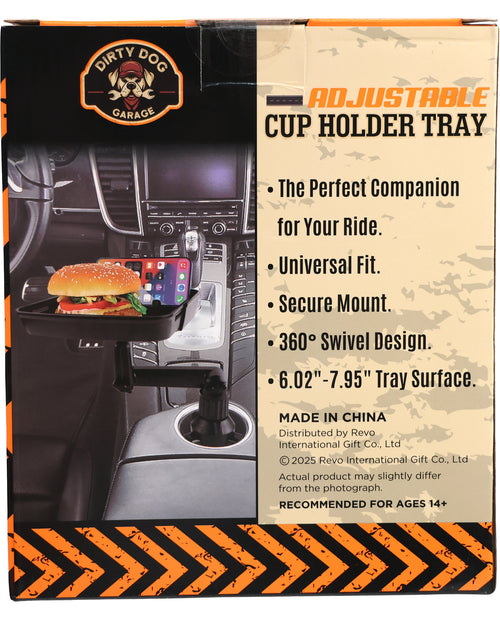 Adjustable Automotive Cup Holder Tray