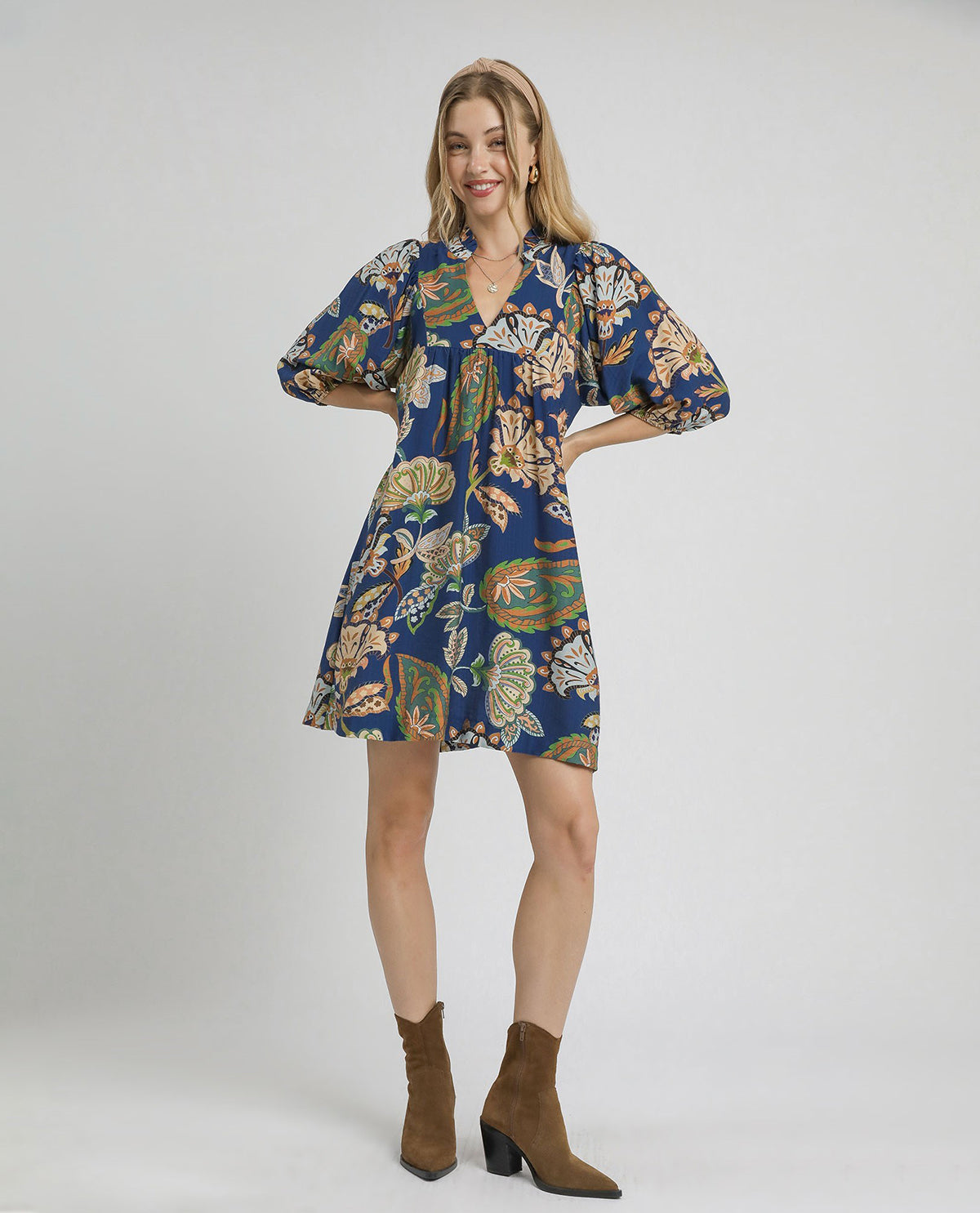 Abstract Floral Mini Dress