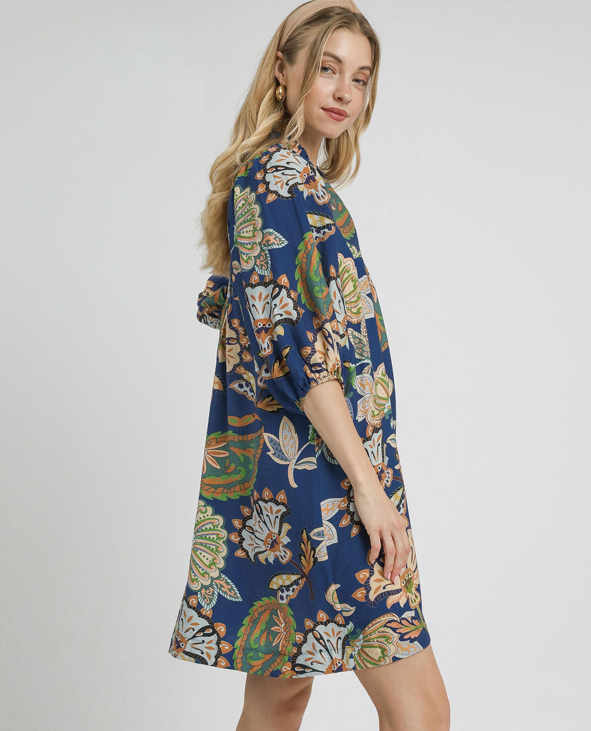 Abstract Floral Mini Dress