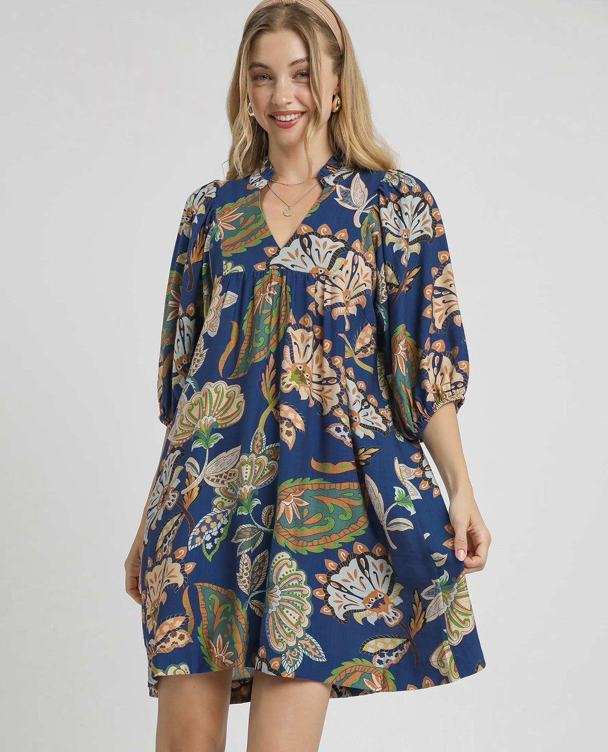 Abstract Floral Mini Dress