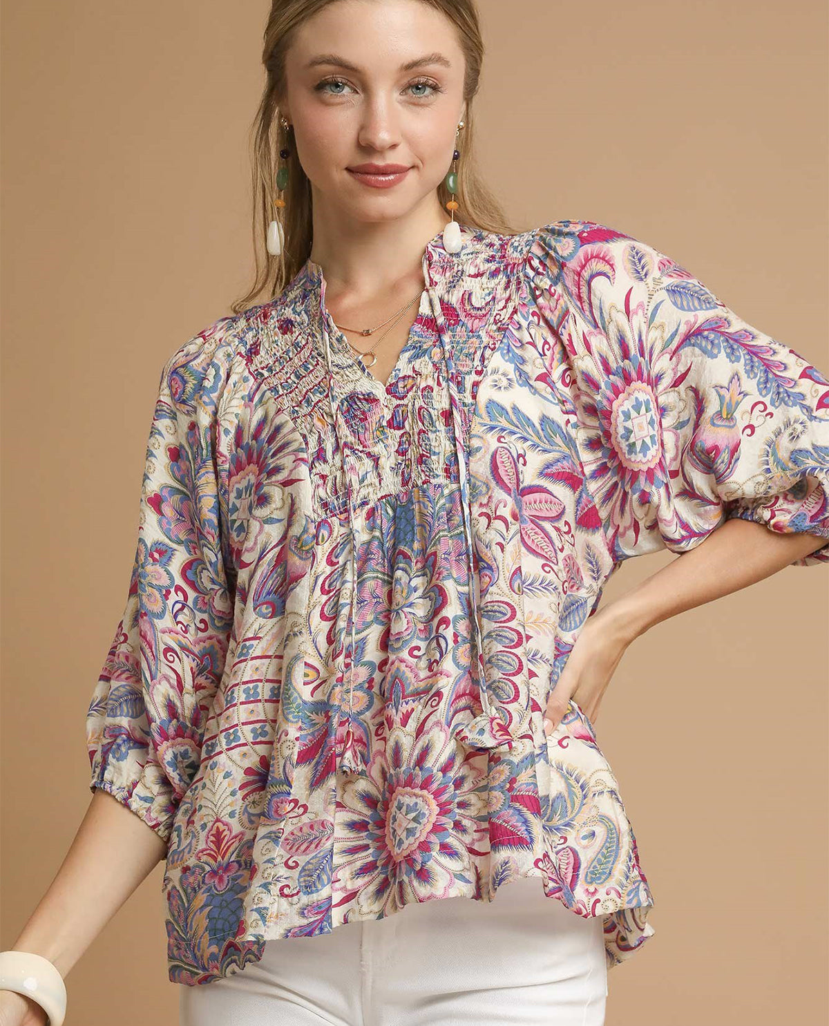 Floral Paisley Boho Top