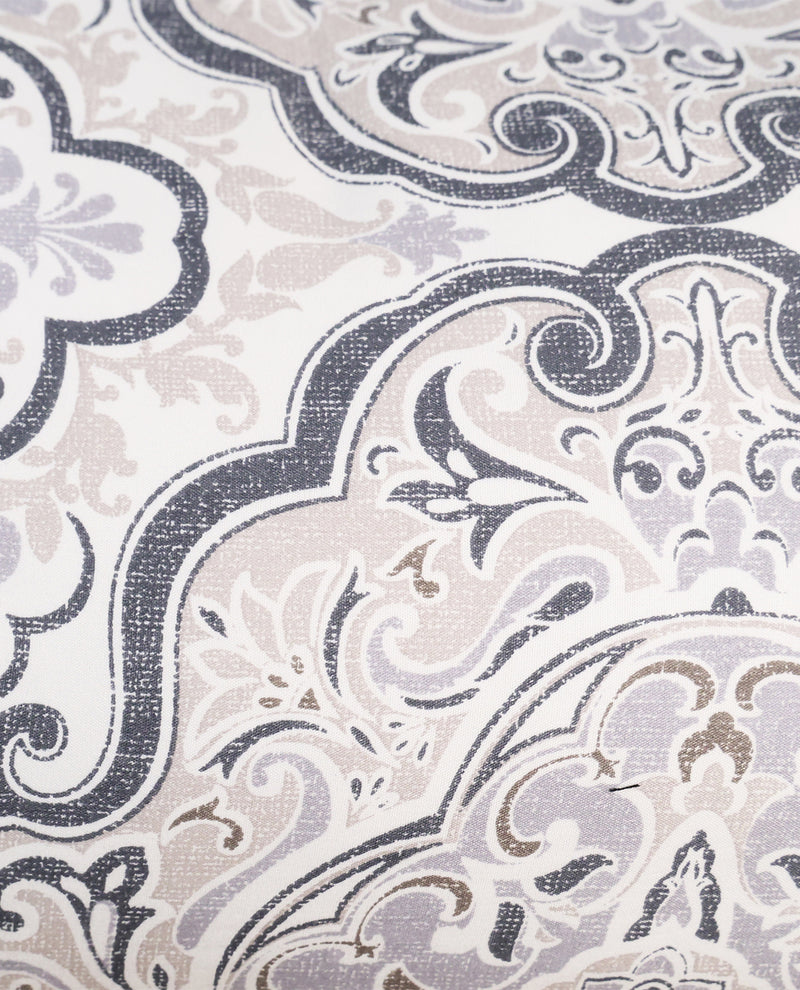 King Grey Paisley 7-Piece Reversible Comforter Set