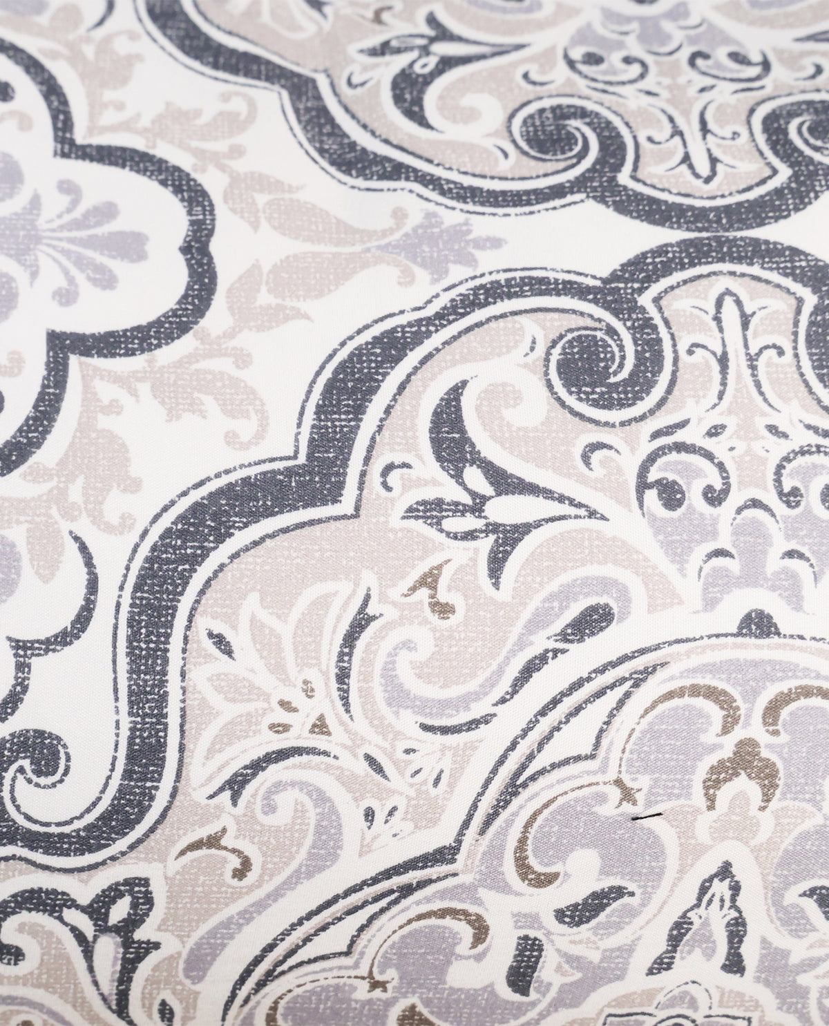 Queen Grey Paisley 7-Piece Reversible Comforter Set