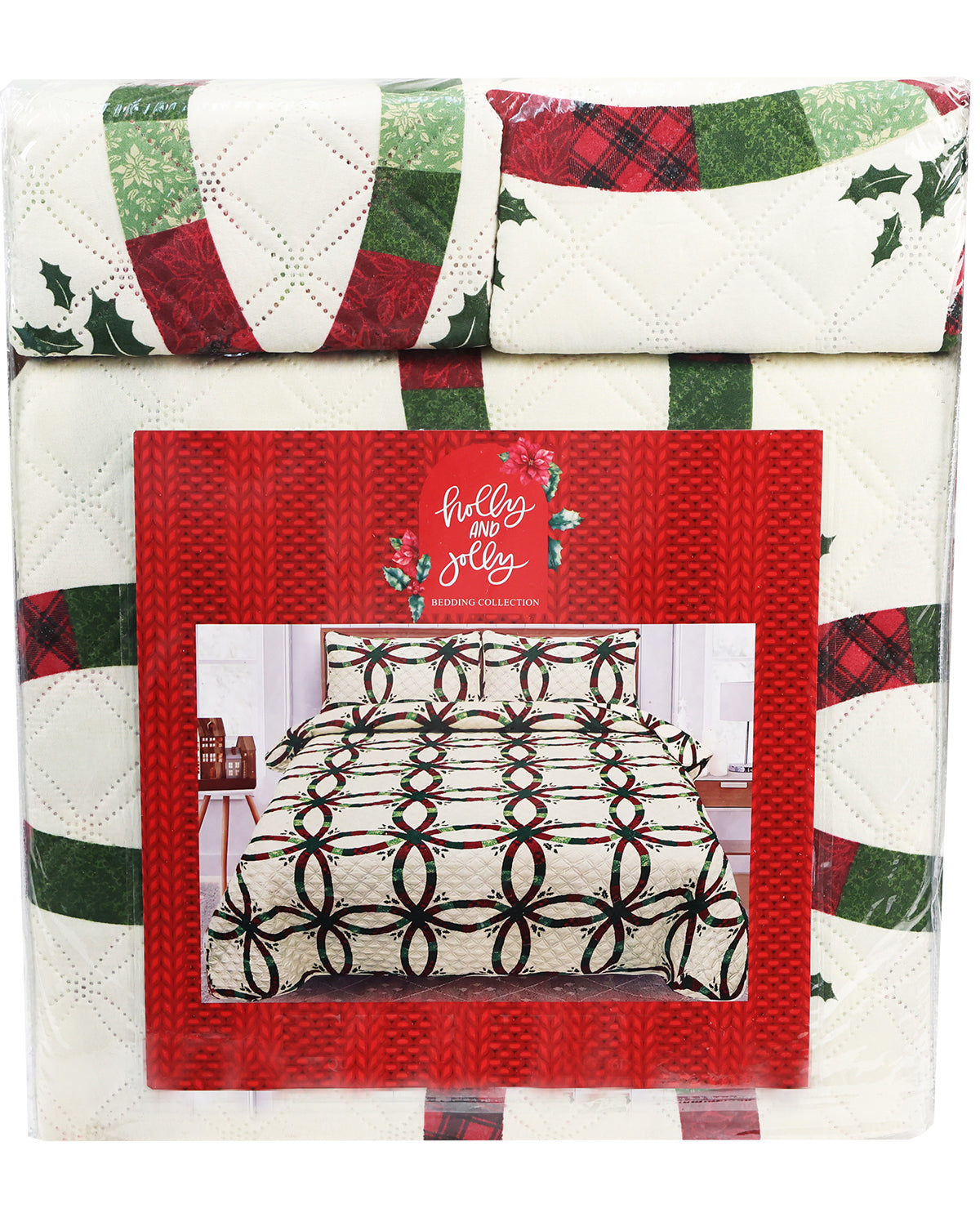 King Christmas Rings 3-Piece Quilt Set