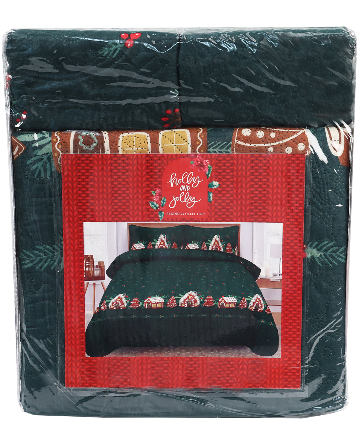 King Gingerbread Village 3-Piece Quilt Set