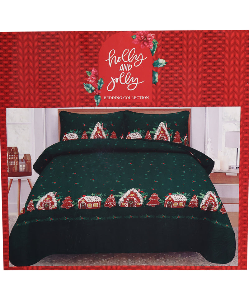 King Gingerbread Village 3-Piece Quilt Set