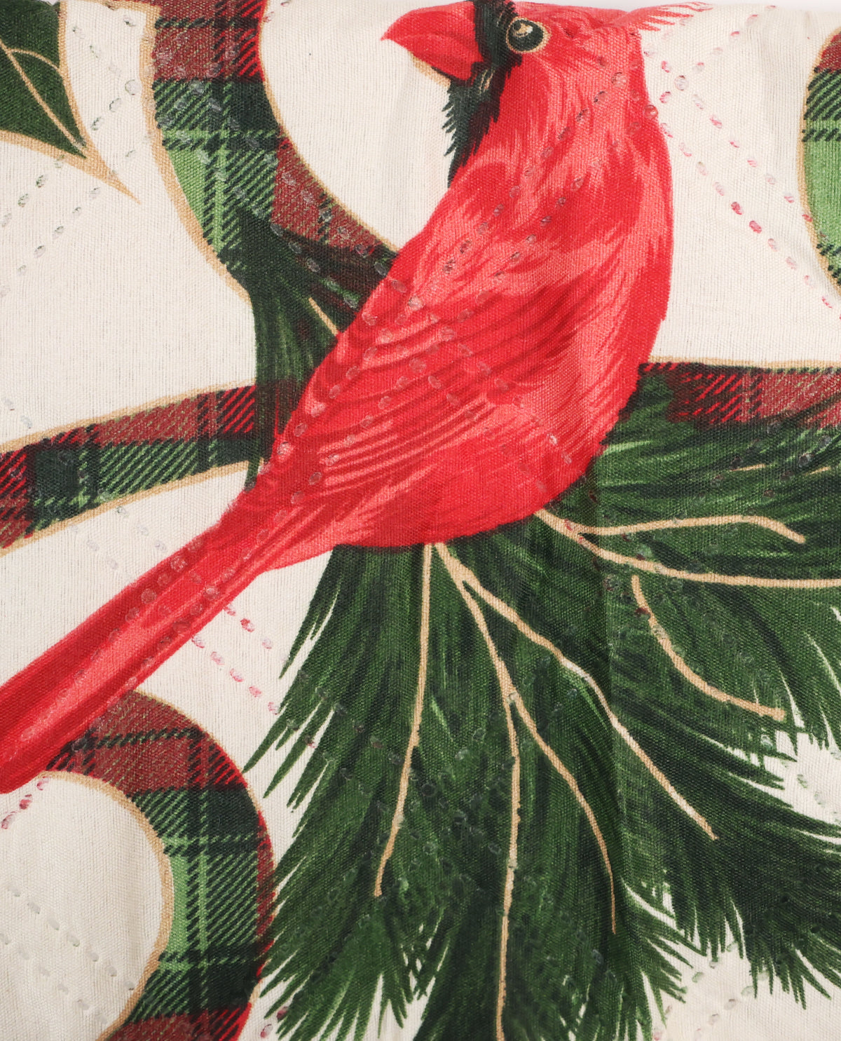 King Christmas Stripe Cardinal 3-Piece Quilt Set