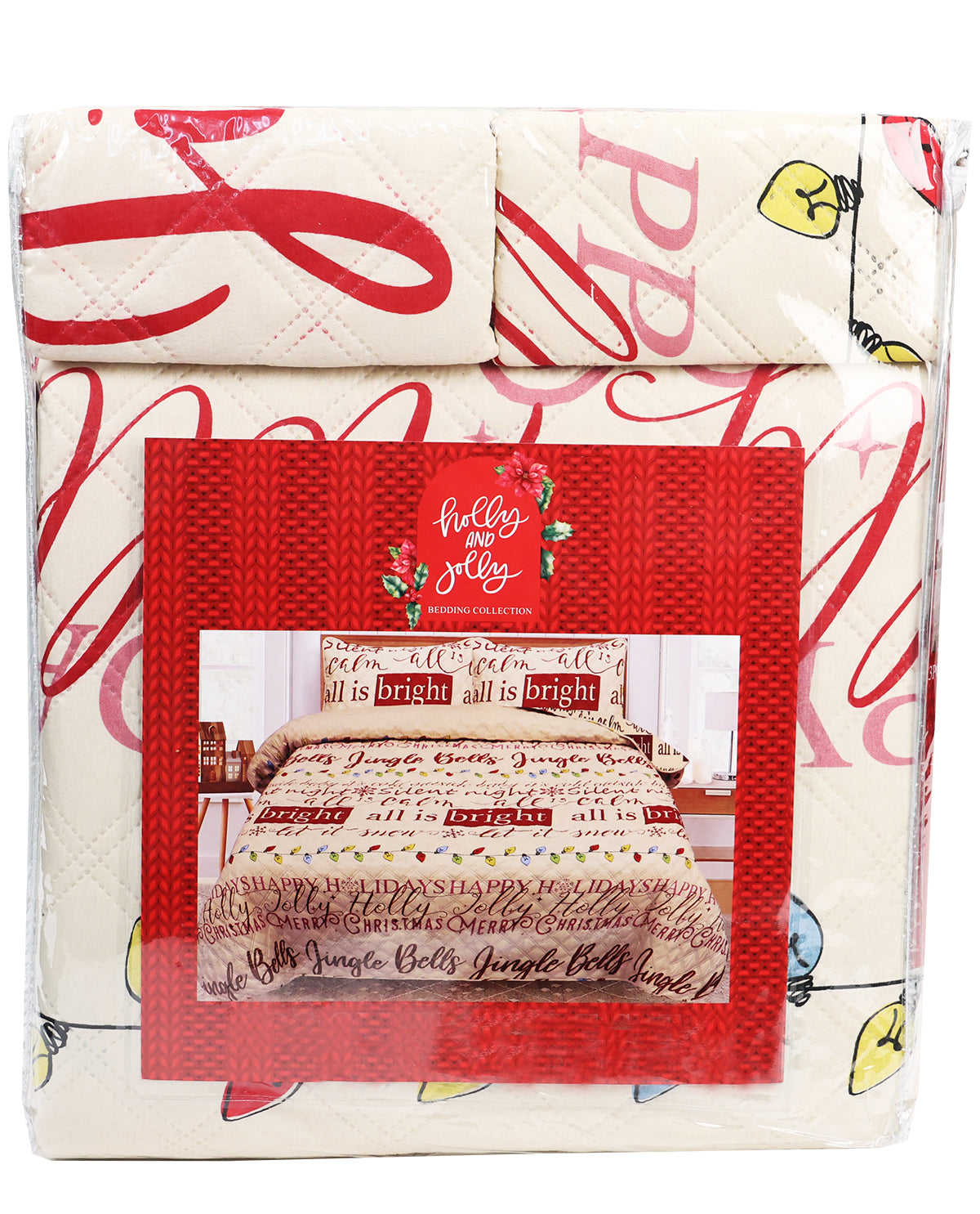 King Silent Night 3pc Quilt Bedding Set