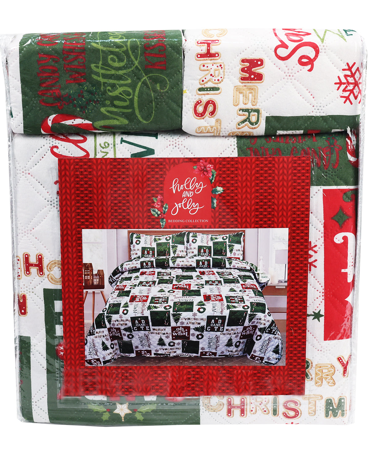 King Christmas Medley 3-Piece Quilt Set
