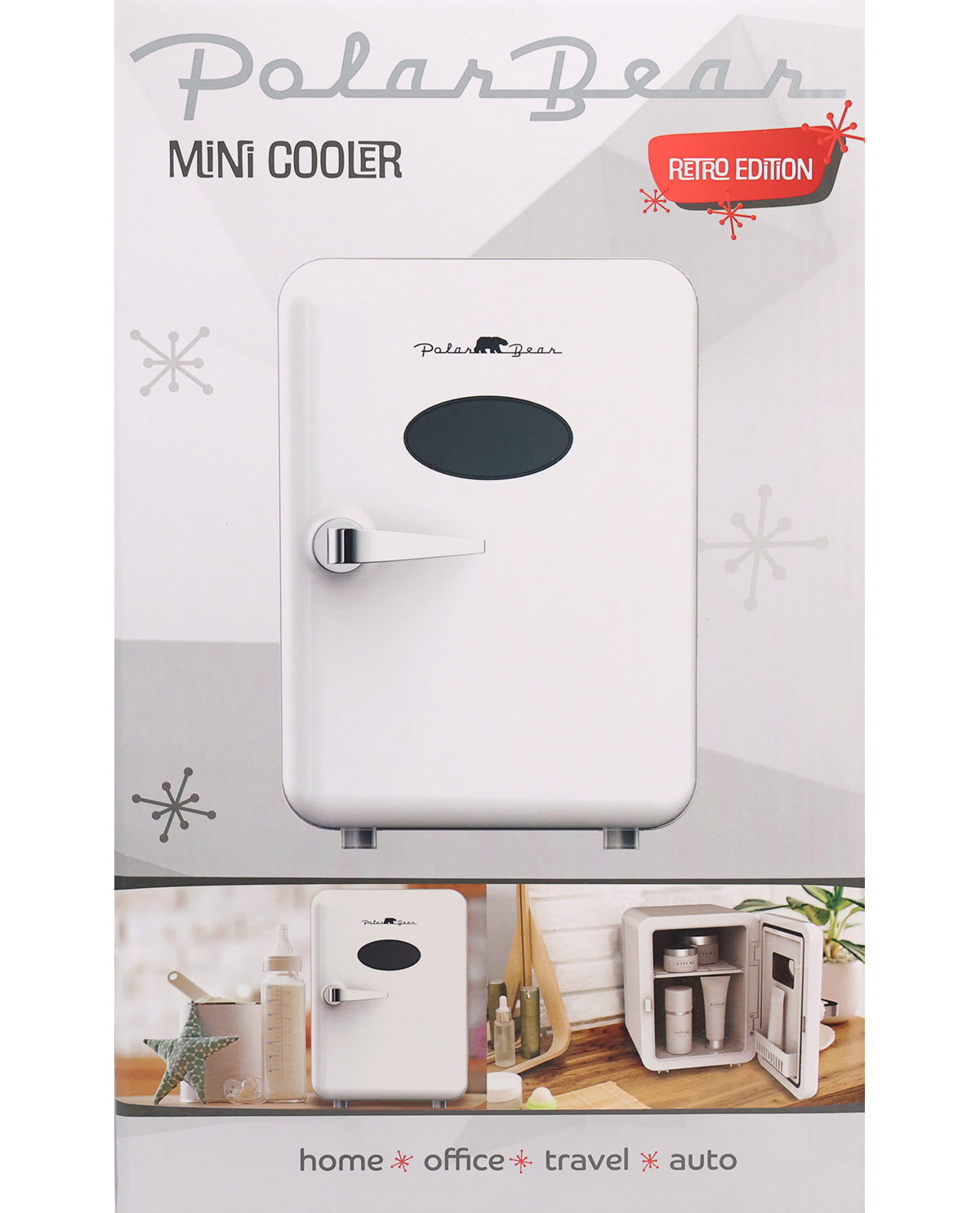 Polar Bear White Retro Mini Fridge