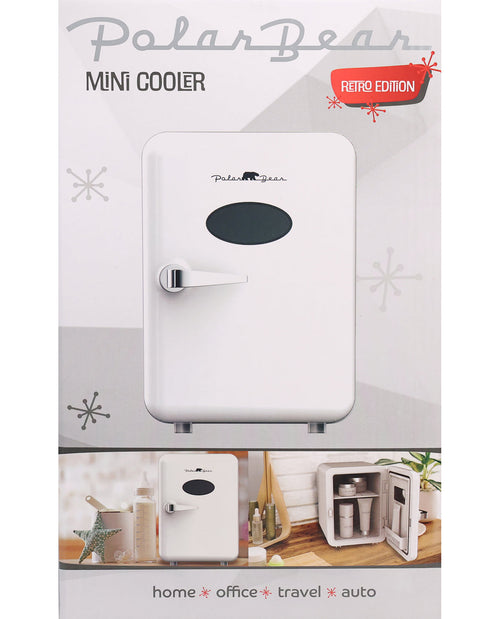 Polar Bear White Retro Mini Fridge