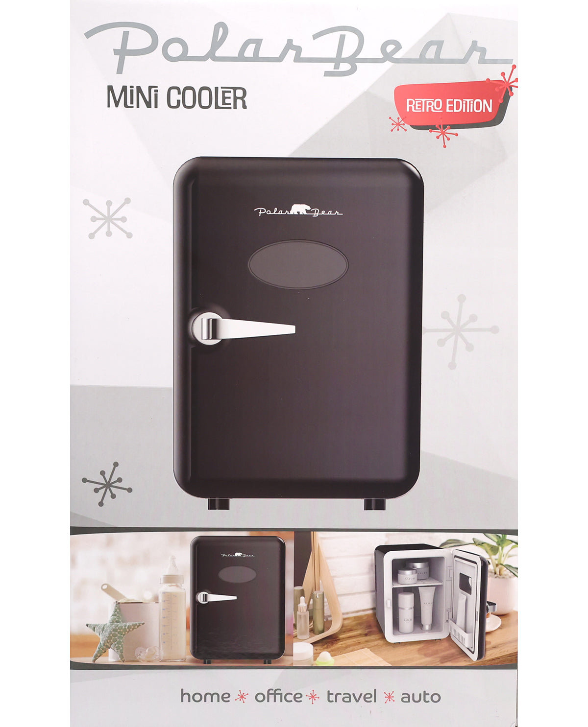 Polar Bear Black Retro Edition Mini Fridge