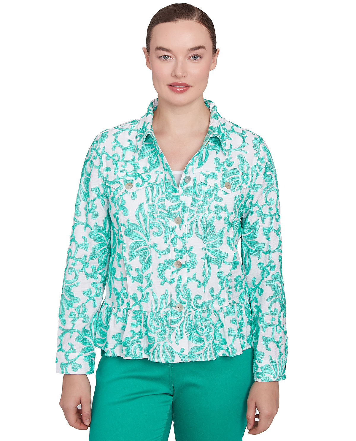 Ruby Road Hello Spring Luxe Voile Jacket Julep