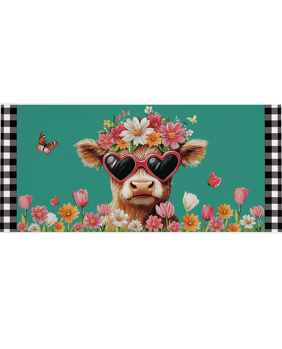 Floral Sunglasses Highland Cow Sassafras