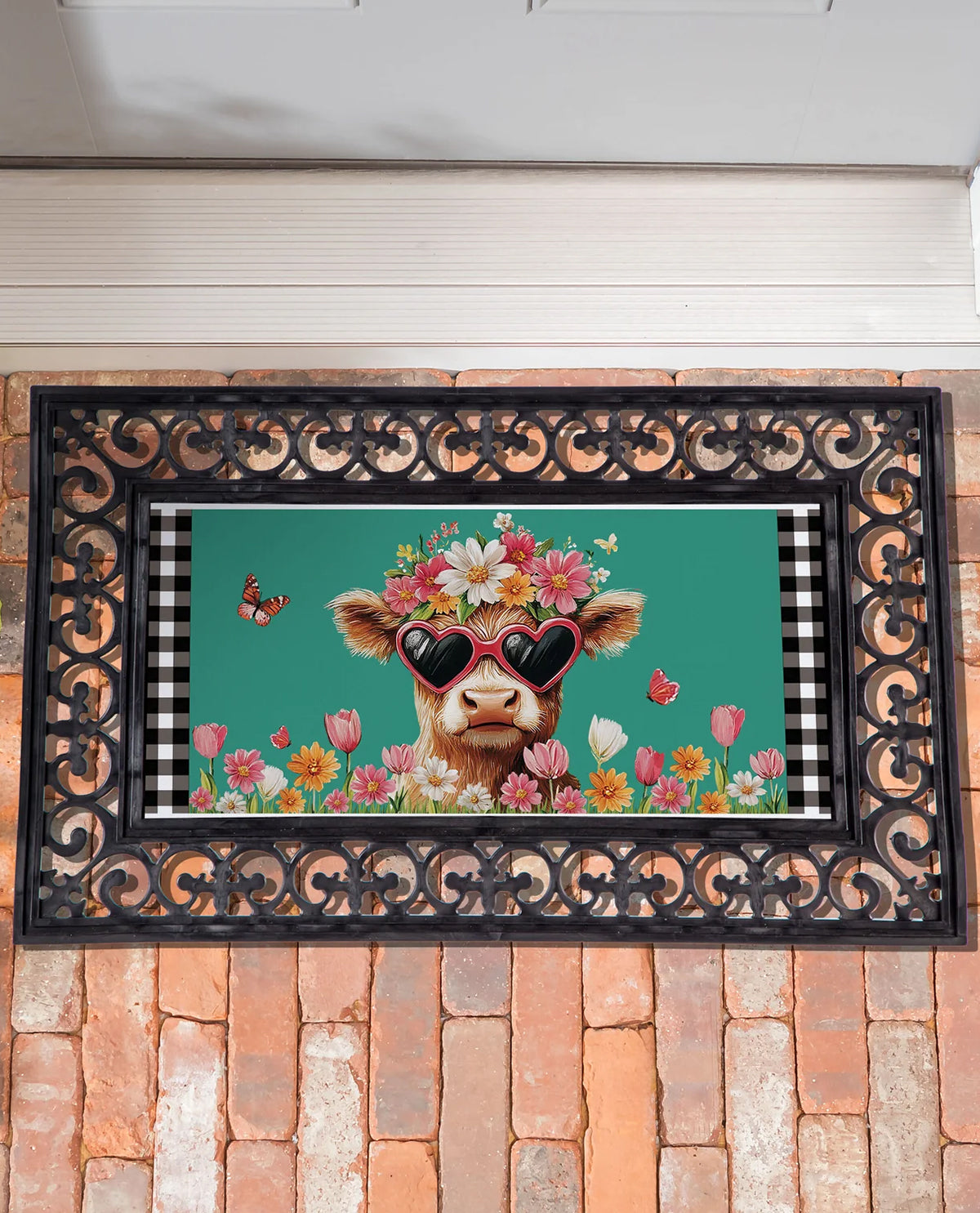 Floral Sunglasses Highland Cow Sassafras