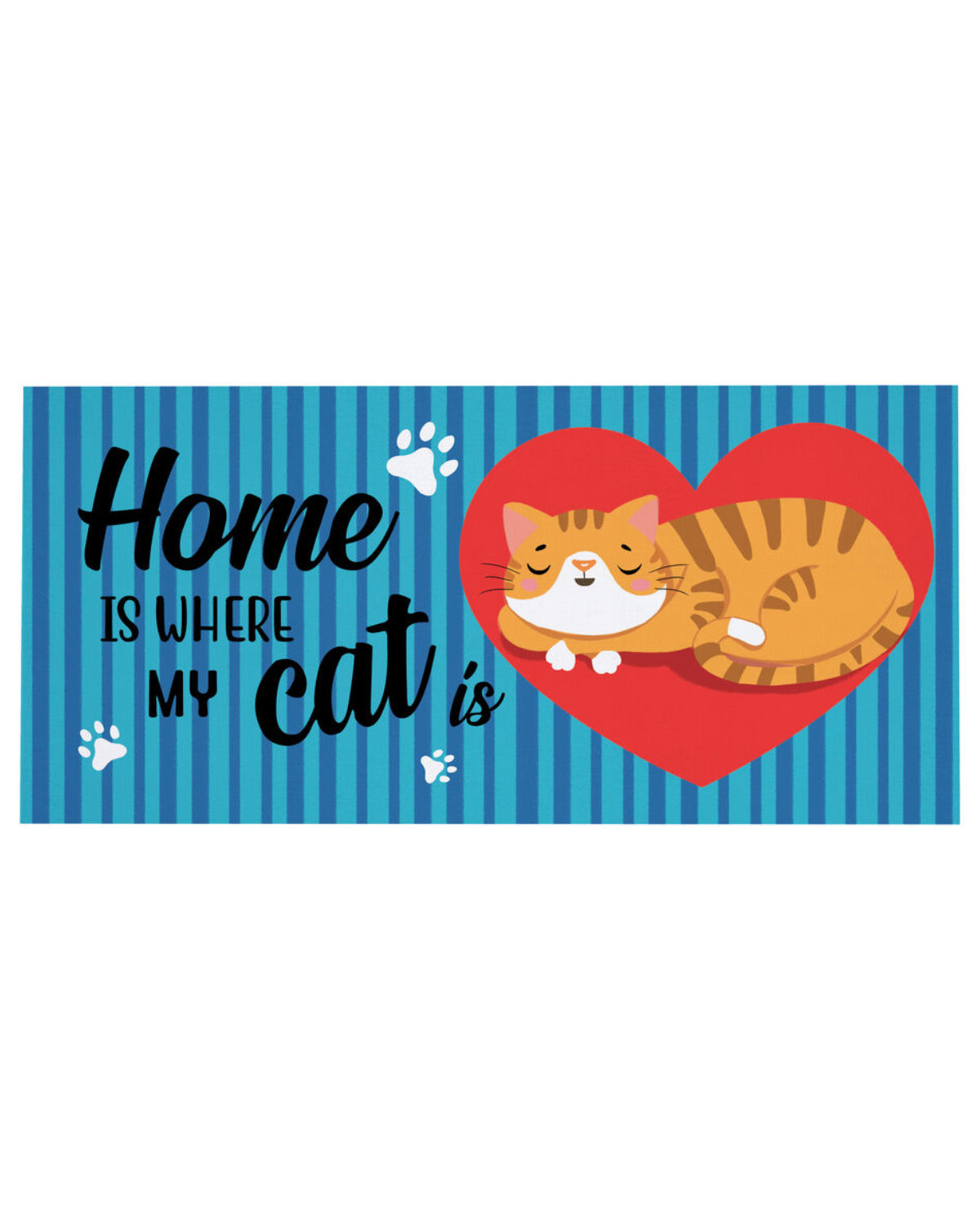 "Home Is Where My Cat Is" Sassafras Mat
